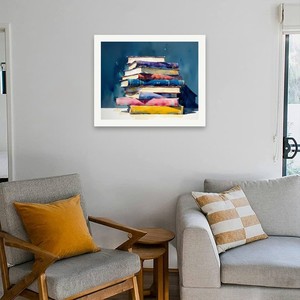 Kit de pintura por números <span class=keywords><strong>para</strong></span> amantes de los <span class=keywords><strong>libros</strong></span> <span class=keywords><strong>para</strong></span> <span class=keywords><strong>adultos</strong></span>, libro colorido DIY apilado irregularmente de 16x20 pulgadas, regalos de arte sin marco - Product Image 4