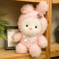 Peluche Lapin Ours Alpaga Lion Tigre avec Doublure en Coton PP et Maille, Adorable Chat Fille, Cadeau Anti-Stress