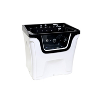 Baignoire Spa Multifonctionnelle pour Animaux de Compagnie, Sûre et Automatique avec Fonction Vagues et Lumières, Baignoire Lactée pour Chiens et Chats, pour Douche et Toilettage d'Animaux P-026D