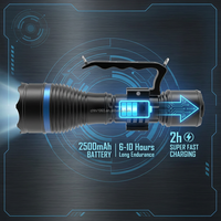 Lampe torche LED antidéflagrante portable aux normes ATEX, haute luminosité, pour applications offshore, marines, industrielles chimiques, lampe de poche robuste