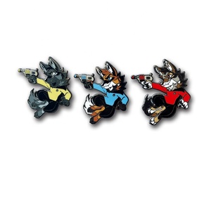 व्यक्तिगत धातु बैज विदेशी लोमड़ी लोगो डिजाइन कोई मोक कस्टम हार्ड एनमेल लैपल पिन - Product Image 2