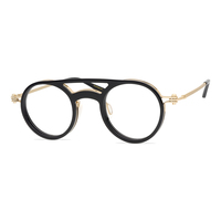 Lunettes optiques à double faisceau, monture ronde style japonais vintage de haute qualité