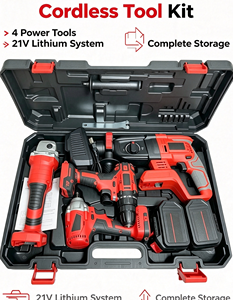 Venda Direta da Fábrica: Kit de Ferramentas Elétricas Personalizadas com Furadeira, Chave de Impacto, Esmerilhadeira Angular, Bateria de Lítio 21V e Motor Brushless - Product Image 4