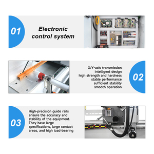 Scie à découper automatique à double tête JD-WB3000, type oscillant interne CNC, haute précision, 380V 2200W, pour l'usine de traitement des fenêtres et des portes - Product Image 4