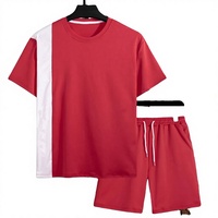 Ensemble T-shirt Sport Décontracté Homme Été 2026 Tricoté Respirant Coupe Ample Manches Courtes Col Montant Sans Couture Numérique