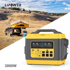 Lipower 3kw UPS Fonction Onduleur bidirectionnel Batterie Lifepo4 Centrale électrique portable 3000 watts