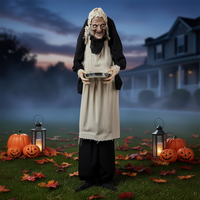Décoration gonflable d'Halloween de 1,5 m pour jardin extérieur, figurine en plastique pour exposition festive