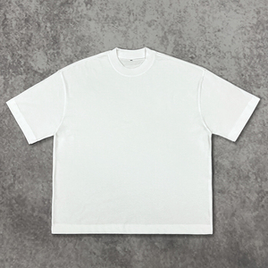 High Quality 220gsm Cotton Round Neck Tee <b>Shirts</b> Heavyweight Blank White Cropped <b>T</b> <b>Shirt</b> Oversized Men's Summer <b>Boxy</b> <b>T</b>-<b>Shirts</b> - Product Image 1