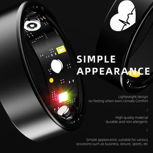 R30 ECGスマートリングヘルストラッカーIP68防水ステンレススチールモニター磁気充電心拍数睡眠アプリ制御5日間 - Product Image 5