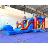 Château gonflable commercial à glissière, vente en gros, prix d'usine, combo de trampoline pour les célébrations estivales