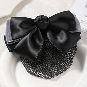 HZM-61249 <span class=keywords><strong>Filet</strong></span> à <span class=keywords><strong>cheveux</strong></span> en maille <span class=keywords><strong>pour</strong></span> <span class=keywords><strong>chignon</strong></span>, avec nœud décoratif, barrette et pince à <span class=keywords><strong>cheveux</strong></span> <span class=keywords><strong>pour</strong></span> femmes - Product Image 5