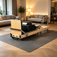 Reformer de Pilates Plegable de Roble Personalizado OEM con Caja de Marca para Programas de Fitness