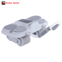 Rouleau Abdominal Automatique à Rebond pour Entraînement de Base, Blanc, 4 Roues en EVA et PVC, Durable, Écologique, pour Fitness à Domicile, Prix Usine