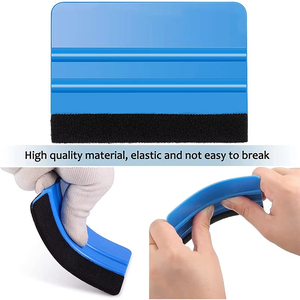 Инструмент для нанесения виниловых наклеек на авто: пластиковый скребок-шпатель с войлочной кромкой и возможностью нанесения логотипа - Product Image 6