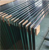 Vente en gros de fenêtres en verre trempé sans cadre, découpées sur mesure, renforcées, haute résistance, pour usage industriel, extérieur, cuisine, escalier, hôtel