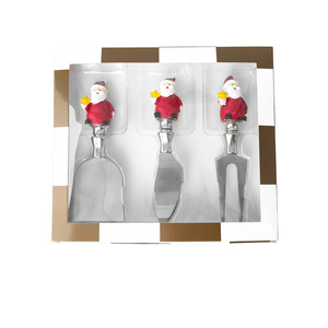 Santa Claus Cutlery Set With Star Shape Knife Cheese Knife Avocado Knife Fruit Fork And Two Fork Christmas Tableware - Product Image 1