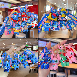 Joylit Thời Trang 3D Vòng Chìa Khóa Phim Hoạt Hình Lilo Khâu Đổ Xô Keychain 3D Túi Chìa Khóa Trang Trí Mặt Dây Chuyền Quà Tặng - Product Image 5