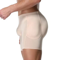 Shorts sexy respirants personnalisés avec logo en gros, conçus pour les hommes, sous-vêtements pour hommes, culotte rembourrée pour soulever les fesses