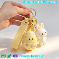 Porte-clés personnalisés en PVC 2D/3D, dessin animé, logo d'anime, porte-clés en silicone souple, porte-clés en caoutchouc