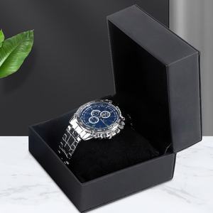 Prix de gros, faible MOQ, boîte d'emballage personnalisée pour montres et bijoux en cuir PU noir haut de gamme, anti-poussière, support OEM ODM - Product Image 2
