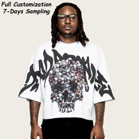 T-shirt personnalisé à coupe carrée, t-shirt en coton, imprimé graphique DTG, streetwear unique, poids lourd, t-shirt personnalisé pour homme