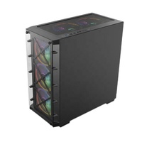 Boîtier PC Gaming Full Tower EATX avec carte mère et panneau latéral à ouverture latérale, design vue sur mer, pour configuration PC Gaming complète