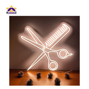 Ciseaux enseigne néon peigne Salon LED signe salon de coiffure personnalisé néon péché Salon de coiffure lumière LED cheveux Anime - Product Image 2