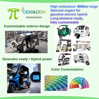 Tuk Tuk Électrique IMP 2026, Véhicule à Trois Roues pour Passagers, Rickshaw Électrique pour le Transport Urbain et les Services de Taxi