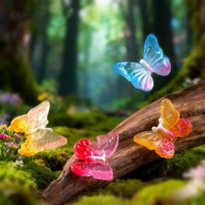 Mini papillons, accessoires pour maison de poupée, mini figurines d'animaux en résine pour artisanat, bricolage, jardin féerique, micro-aménagement paysager, décoration - Product Image 2