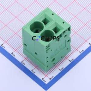 JL271V-10002G01 Spring Terminal Block Through hole Component (THT),P=10mm Connector 1x2P 10mm Green Through Hole - Product Image 1