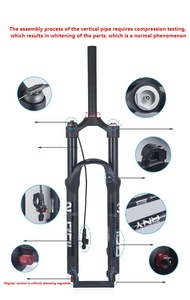Fourche avant de vélo de montagne du fabricant 26/27. Fourche à <span class=keywords><strong>air</strong></span> absorbant les chocs à double <span class=keywords><strong>chambre</strong></span> de 5/<span class=keywords><strong>29</strong></span> pouces - Product Image 2