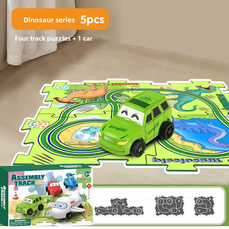 [4 pistes + 1 voiture] série dinosaure