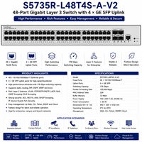 CloudEngine S5735R-L48T4S-A-V2 S5735R-L48LP4S-A-V2 Switch Gestionado Empresarial de Capa 3 con 48 Puertos Gigabit PoE+ 4GE SFP