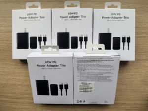 Haute qualité EU / US 65W Super Fast <span class=keywords><strong>Trio</strong></span> chargeur Type C adaptateur pour Samsung Galaxy S22 S23 S24 S25 Ultra - Product Image 3