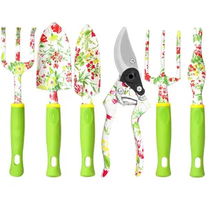 Venta al por mayor inicio hardware de azada de jardín-Kit de herramientas de mano para jardinería en casa, jardín y playa, tijeras de podar, pala de rastrillo de mano