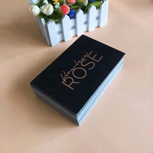 Carte de remerciement noire mate avec logo imprimé personnalisé et estampage or de luxe, lot de 100, idéale pour ma petite entreprise - Product Image 4