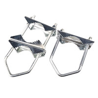 Collier de serrage en U en acier galvanisé M6 pour montage d'antenne, support de fixation triangulaire en V pour poteau/tuyau avec rondelle à denture