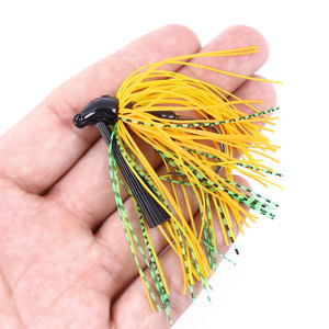 Wholesale Top Right 10g 70mm Rj003 Rubber Skirt Jig Swim Jig For Bass In China