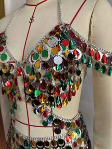 ชุดบราปักเลื่อมและกระโปรง ชุดสองชิ้นสำหรับงานคาร์นิวัล ชุดเต้นรำสำหรับผู้หญิงในงานเทศกาล - Product Image 6