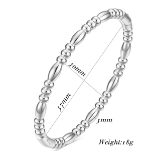 Bracelet de mode <span class=keywords><strong>joint</strong></span> en bambou bracelet de conception simple en acier inoxydable - Product Image 6