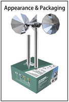 Meilleure Vente : Répulsif à Oiseaux Éolien en ABS et Alliage d'Aluminium, Étanche, pour Toits, Vergers et Contrôle des Nuisibles dans les Jardins