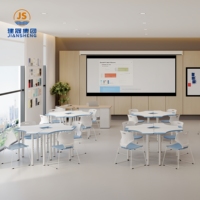 Ensemble de table et de chaise scolaire modulaire Aero, personnalisable ODM OEM, table d'étudiant pour utilisation en classe