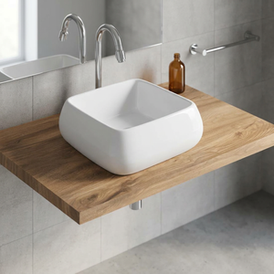 Forme ovale dessus de table en céramique Lavabo style moderne lavabo monotrou commercial hôtel salle de bain évier meubles bassin - Product Image 6