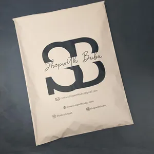 Custom Logo Peach Plastic Poly Mailer Delivery Postage Mailing Courier Bag Polymailers Shipping Bags for Clothing Packaging - Product Image 2