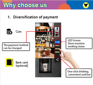 Máquina Expendedora de Bebidas Calientes Instantáneas Totalmente Automática que Funciona con Monedas, para Tratamiento de Agua, con Dispensación Rápida - Product Image 3