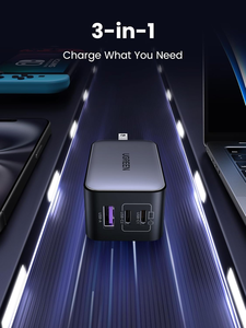 Cargador USB C UGREEN Nexode 65W GaN, Cargador de Pared Rápido de 3 Puertos, Adaptador Plegable para MacBook <span class=keywords><strong>Pro</strong></span> Air, iPhone 15 16 17, Samsung S25 - Product Image 4
