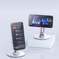 Support magnétique pour tablette et téléphone portable Boneruy L08MINI-C en alliage d'aluminium, réglable, rotatif à 360 degrés