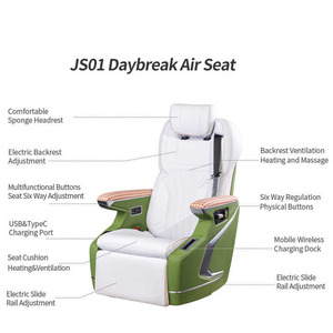 Asiento de Coche Blanco Cómodo a <span class=keywords><strong>Precio</strong></span> de Fábrica, Asiento Individual de Cuero de Lujo para <span class=keywords><strong>Volkswagen</strong></span> Caravelle T6 - Product Image 2