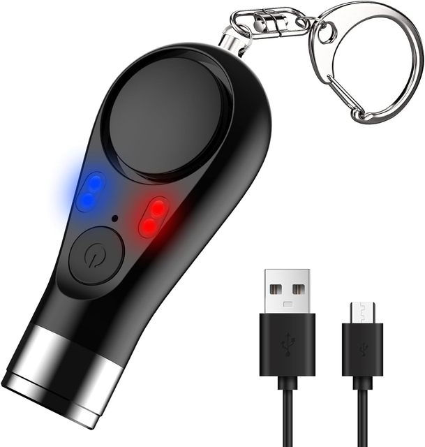 Personalized Custom Alarm Keychains Self Defense Supplies With Led Flashlight and Strobe Light for Women's Safety