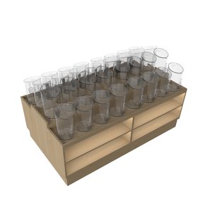 Exhibidor de Alimentos a Granel de Madera Premium con Contenedores Transparentes de Gravedad para Especias y Granos - Product Image 4